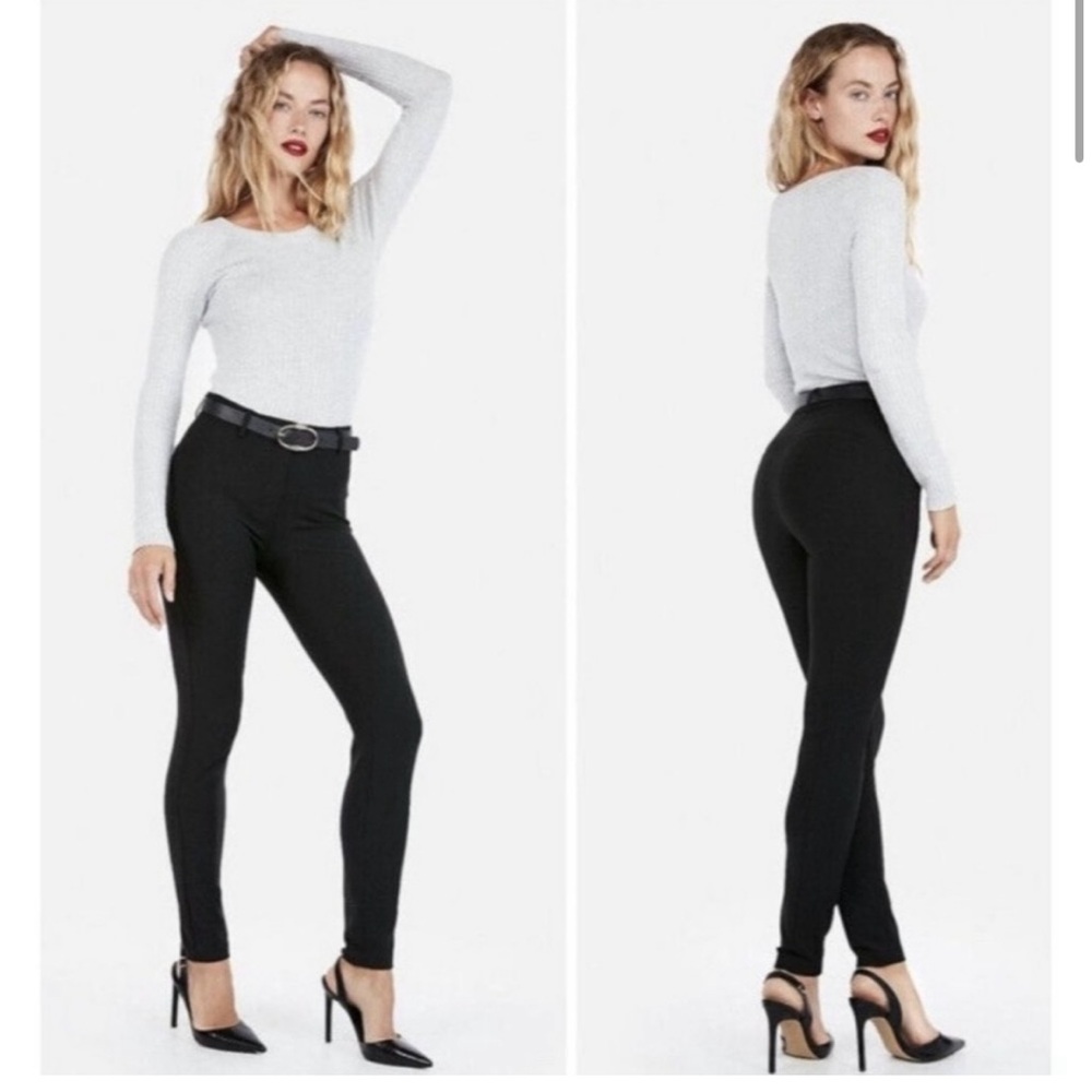 Express Skinny Extreme Stretch High-Rise Black Dress Pants Size 8 - Picture 2 of 10